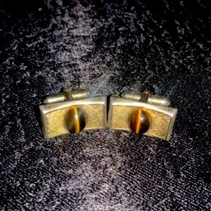 Vintage gold tone cuff links